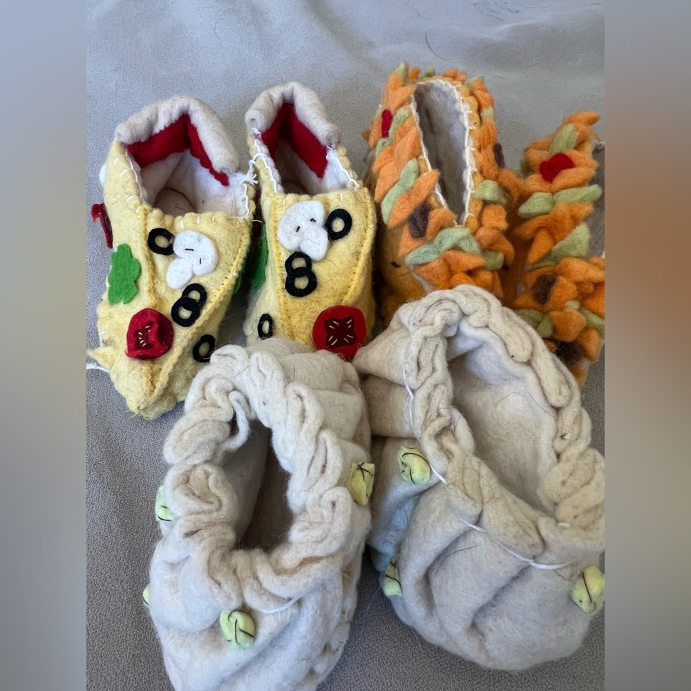 Handmade Wool Slippers Set of 3